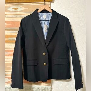 NWT J Crew Black Blazer. Size 12.